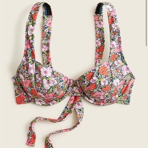 Jcrew Cross-back underwire bikini top & bottom in Liberty Meadow Song fabric